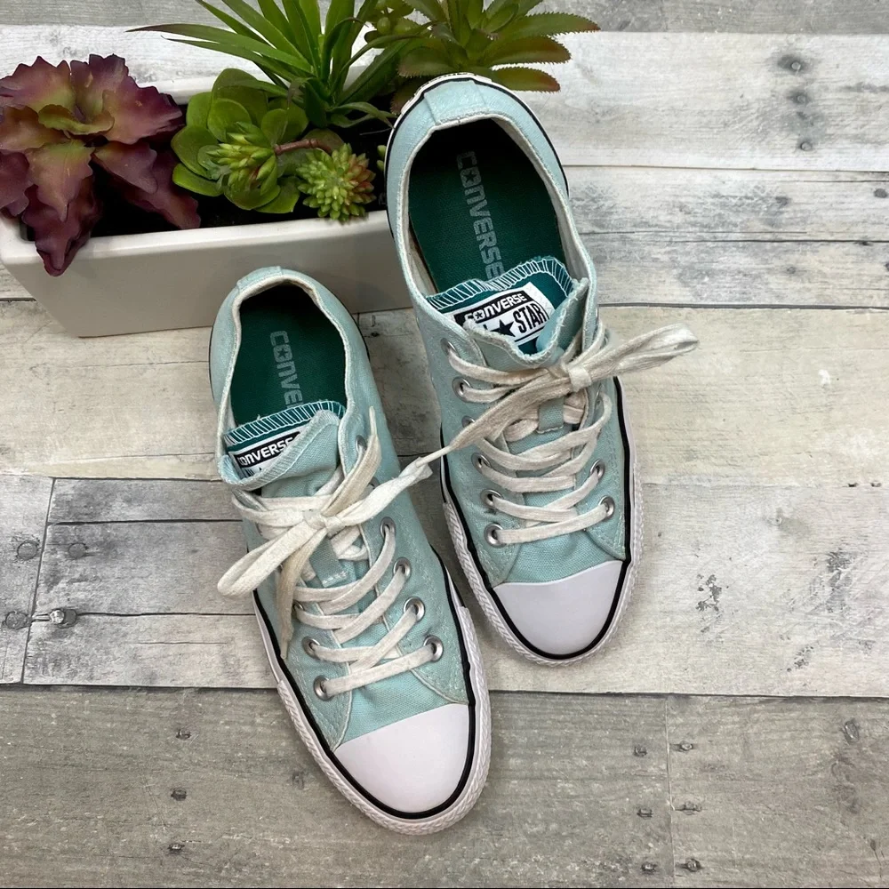 Converse All Star Teal Ocean Blue sneakers tennis shoes size 8